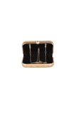 Soft Beige Brocade Box Clutch with Sling (8 X 2 X 4.5)