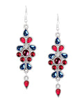Colourful German Silver Afghan Earrings