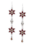 Fuschia German Silver Afghan Earrings