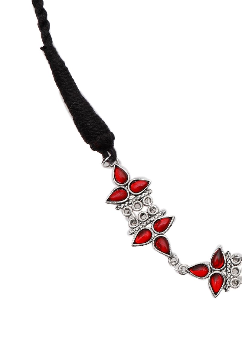 Bi-Layered Afghan German Silver Necklace