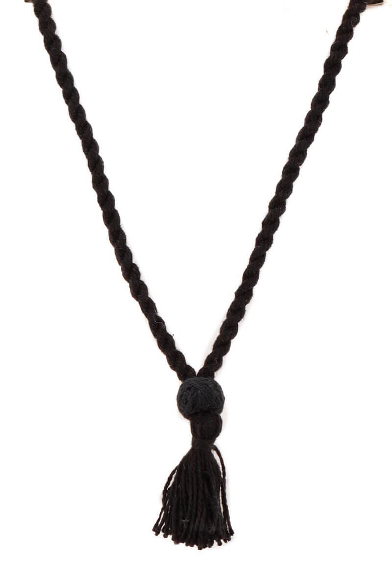 Ruby Red German Silver Afghan Necklace