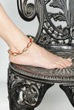 Set of 2: Poppy Red Single Strand Anklet