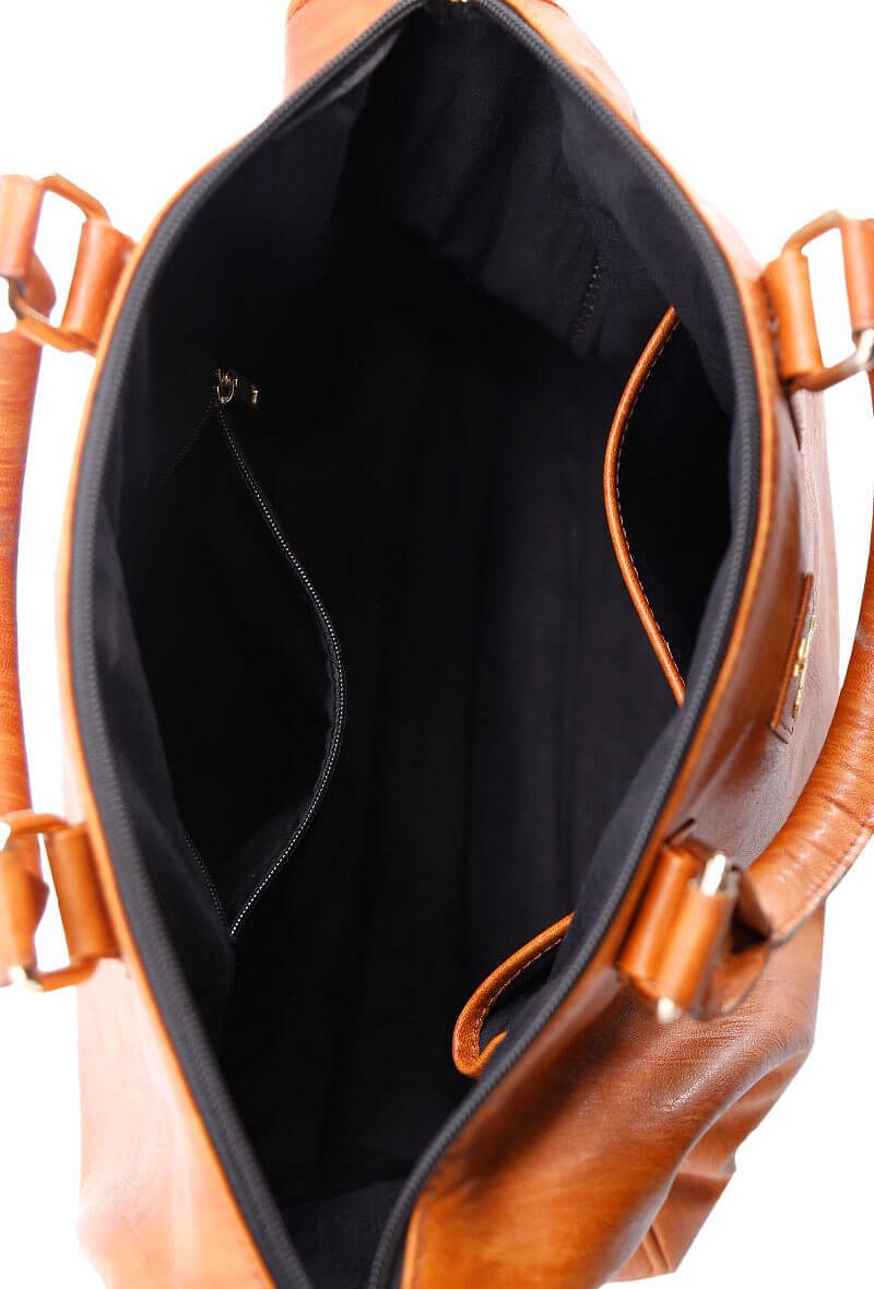 Tan Hand Bag (13"x10"x6")