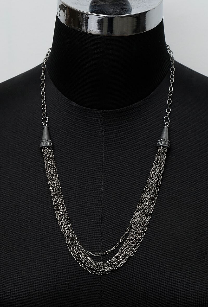 Lily silver plated brass Chain Necklace