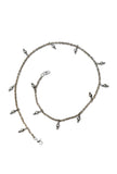 Set of 2: Silver-Plated Double Layered brass Chain Anklets With Bells