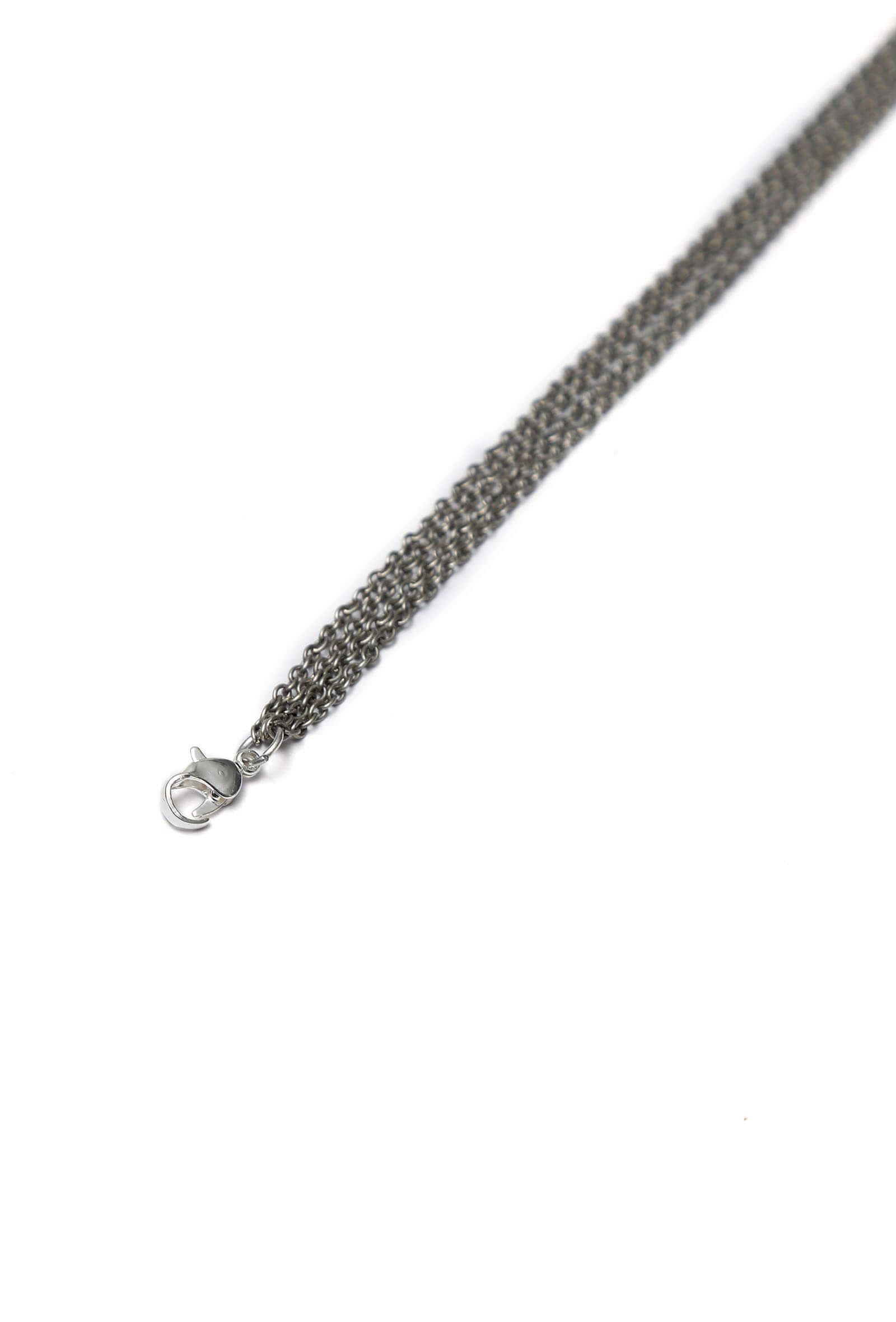 Set of 2: Silver-Plated brass chain Gothy anklet