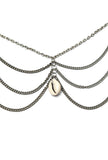 Set of 2: Silver-Plated Multi-String Cowrie Shell Anklet