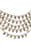 Dhokra-Inspired 5 Strand Paisley Necklace