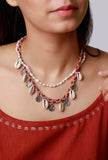 German Silver Cowrie Shell Necklace