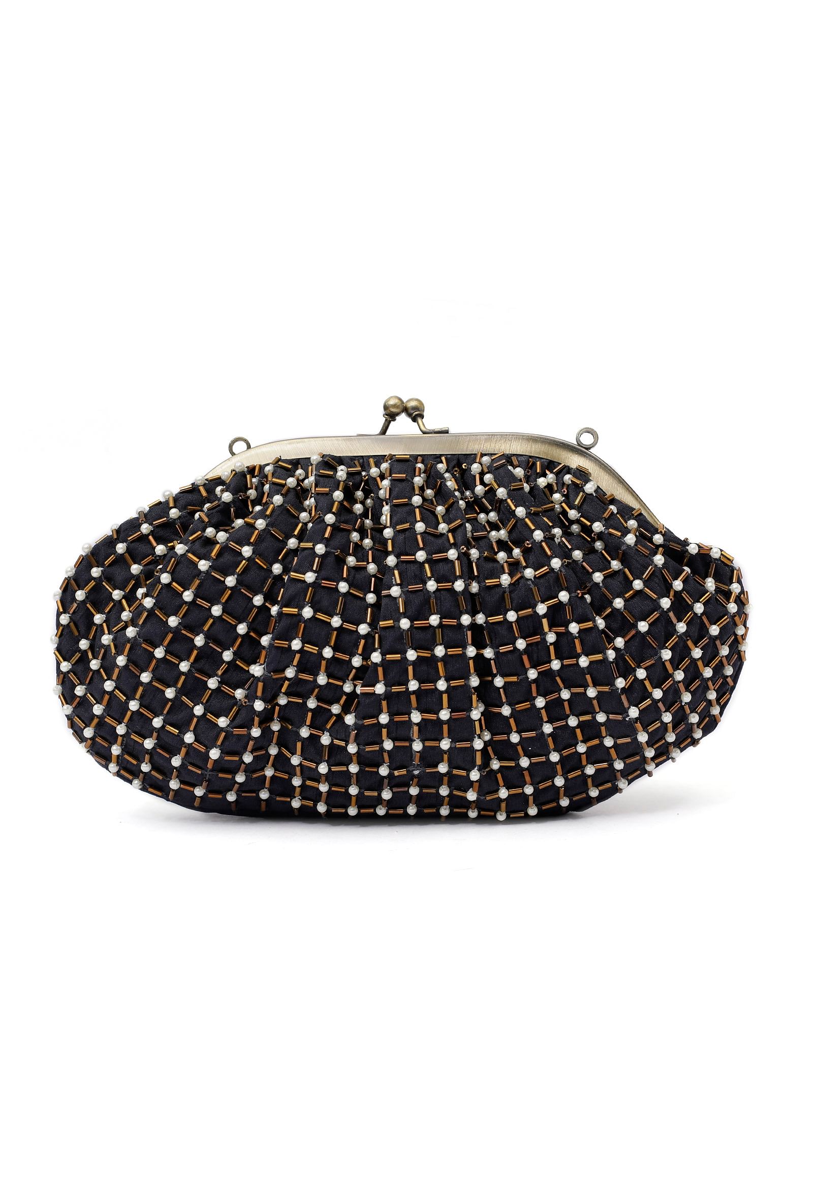 Auster Black Embellished Clutch Bag