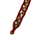 Set Of 2- Alina Red Thread German Silver Anklets