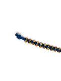 Set Of 2- Farheen Blue Thread And German Silver Anklets