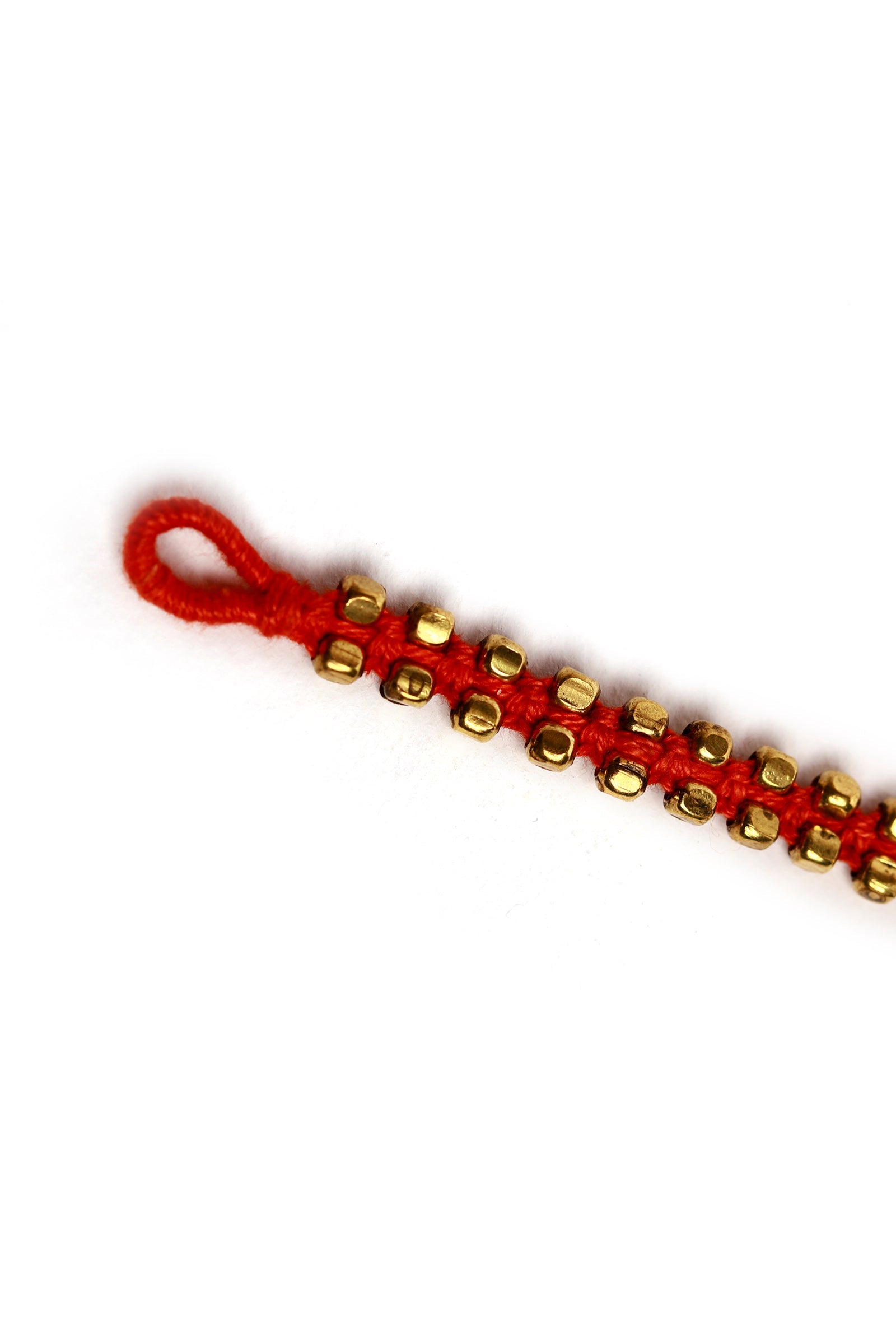 Set Of 2- Haya Red Thread German Silver Anklets