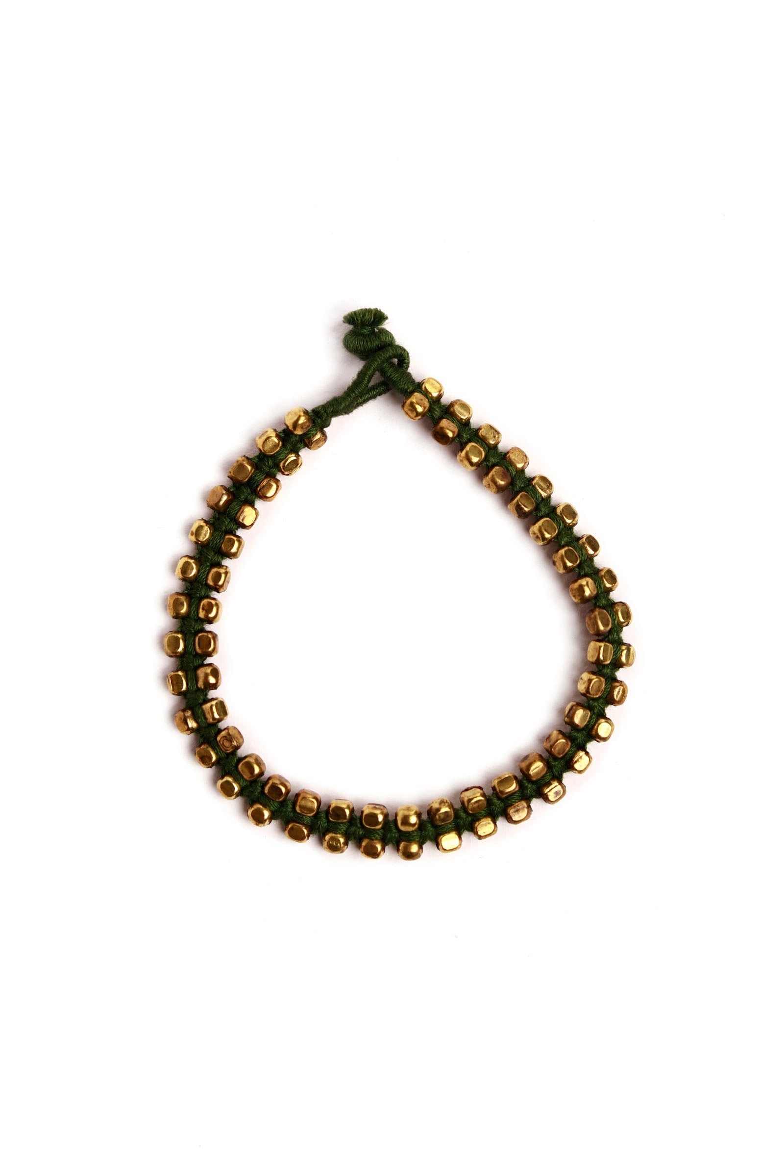 Set Of 2- Trisha Green German Silver Anklets