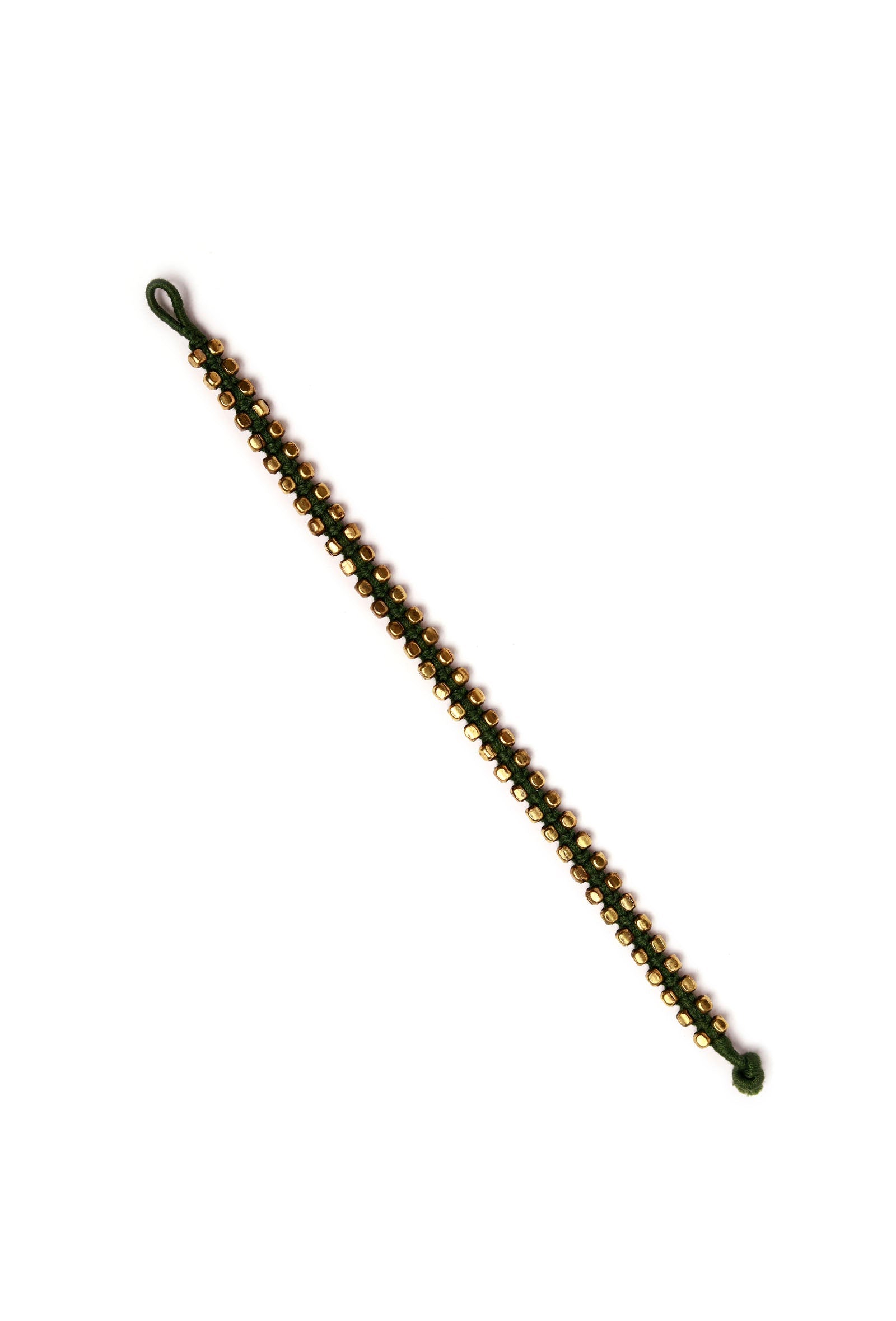 Set Of 2- Trisha Green German Silver Anklets