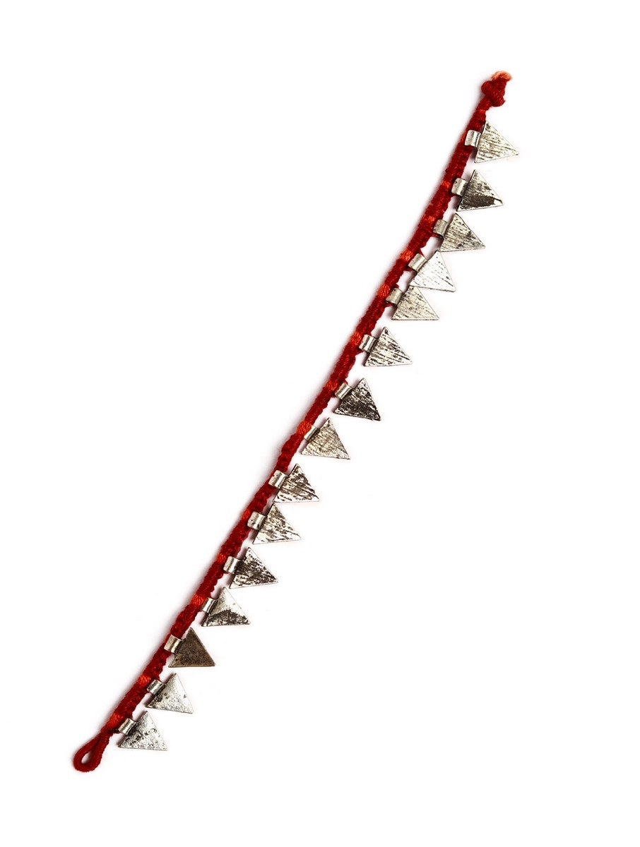 Set Of 2- Raabia German Silver Anklets