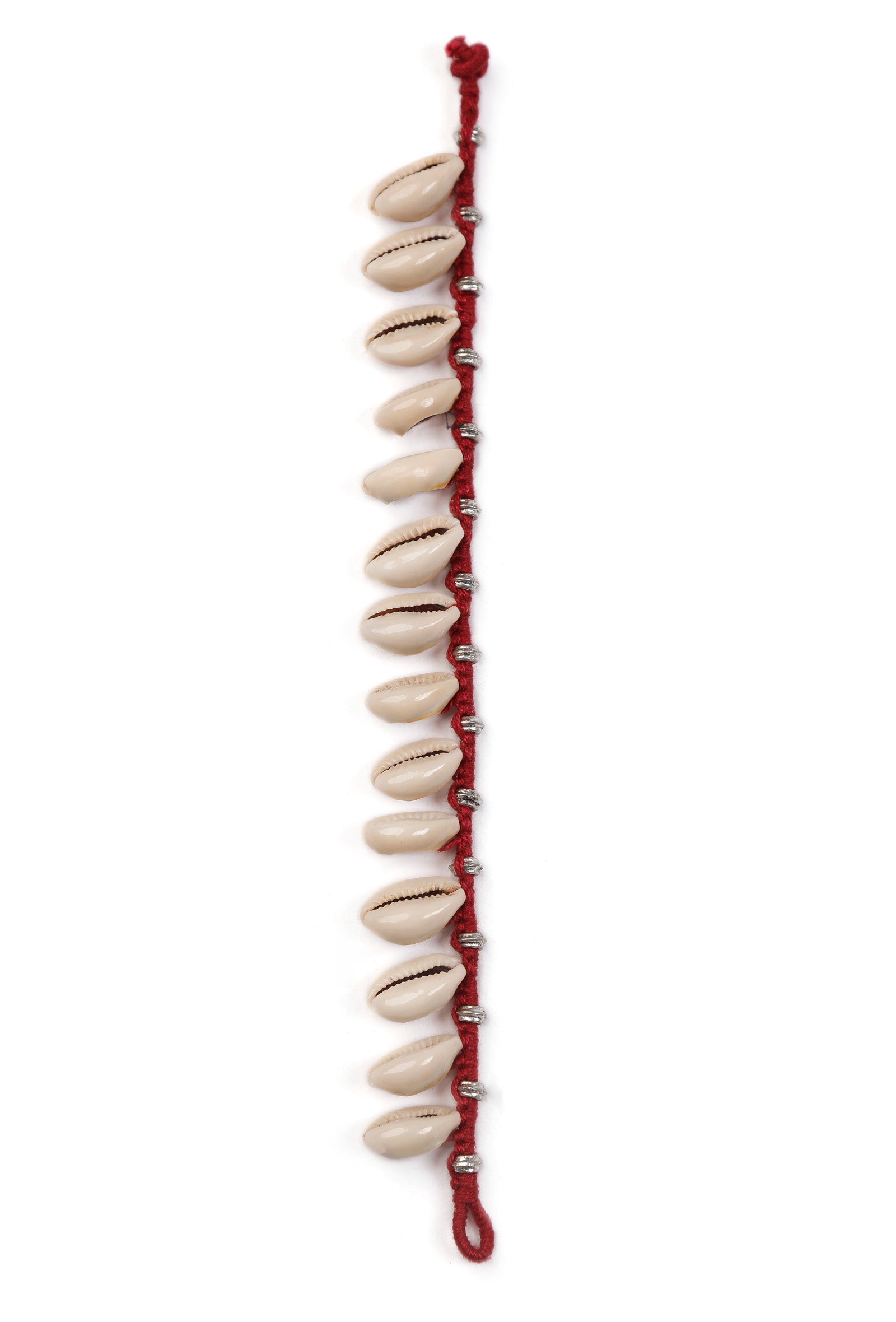 Cowrie Shell Red Thread Anklet