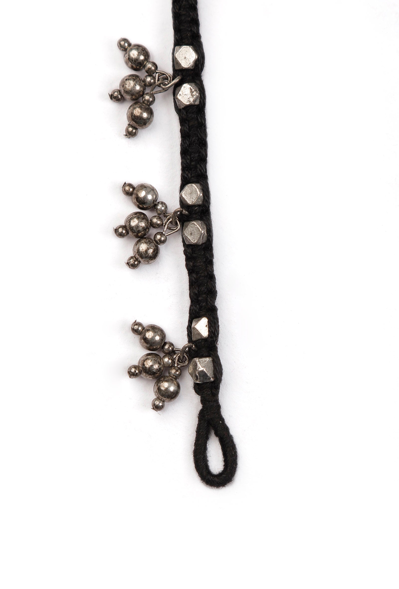 Black Ghungroo Anklet for Festive Wear