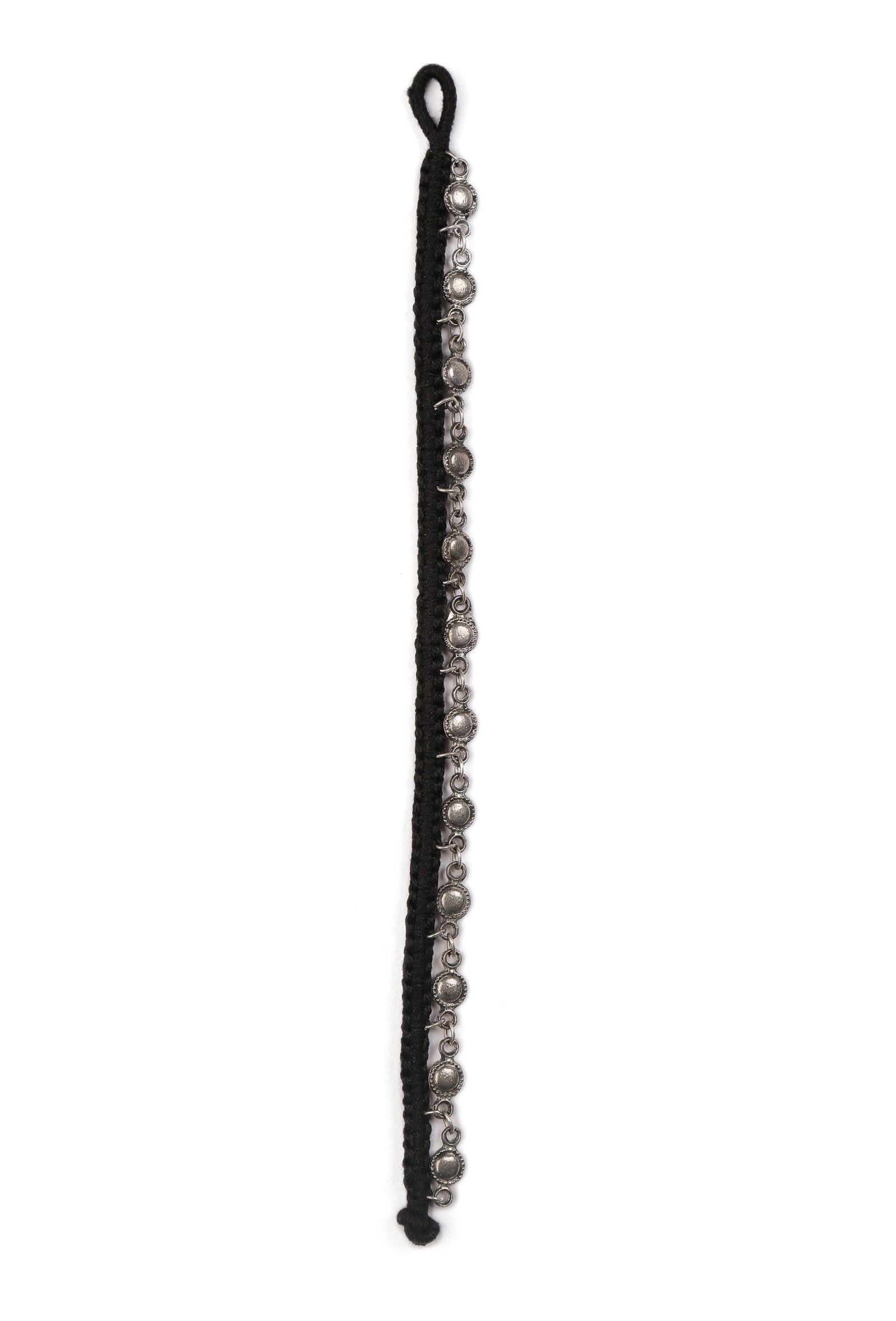 Single Chain Black Thread Anklet