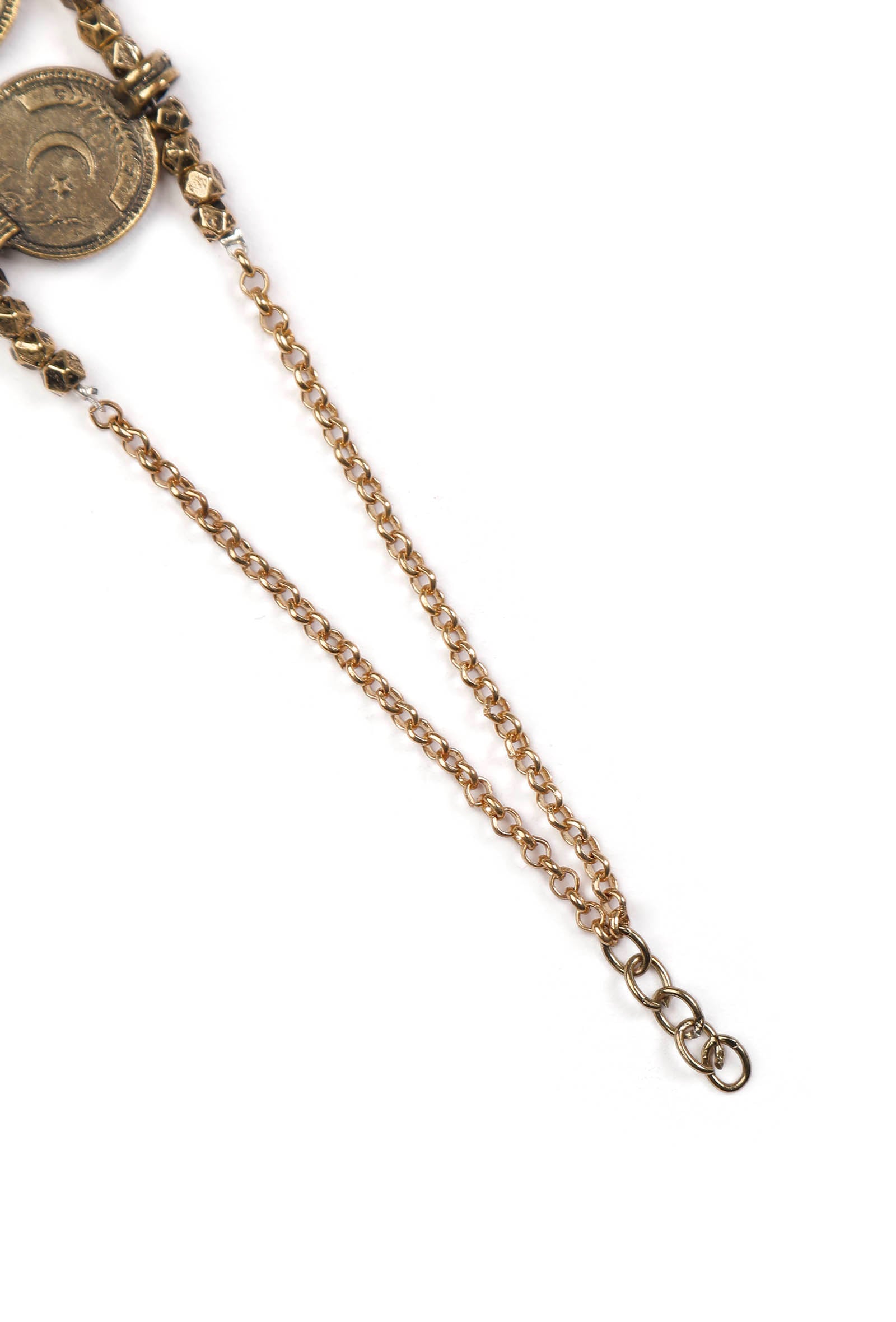 Two Layer Oxidized Coin Anklet
