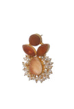 Salmon Peach Pearl Earrings
