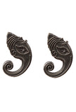 Lord Ganesha Oxidized Stud Earrings