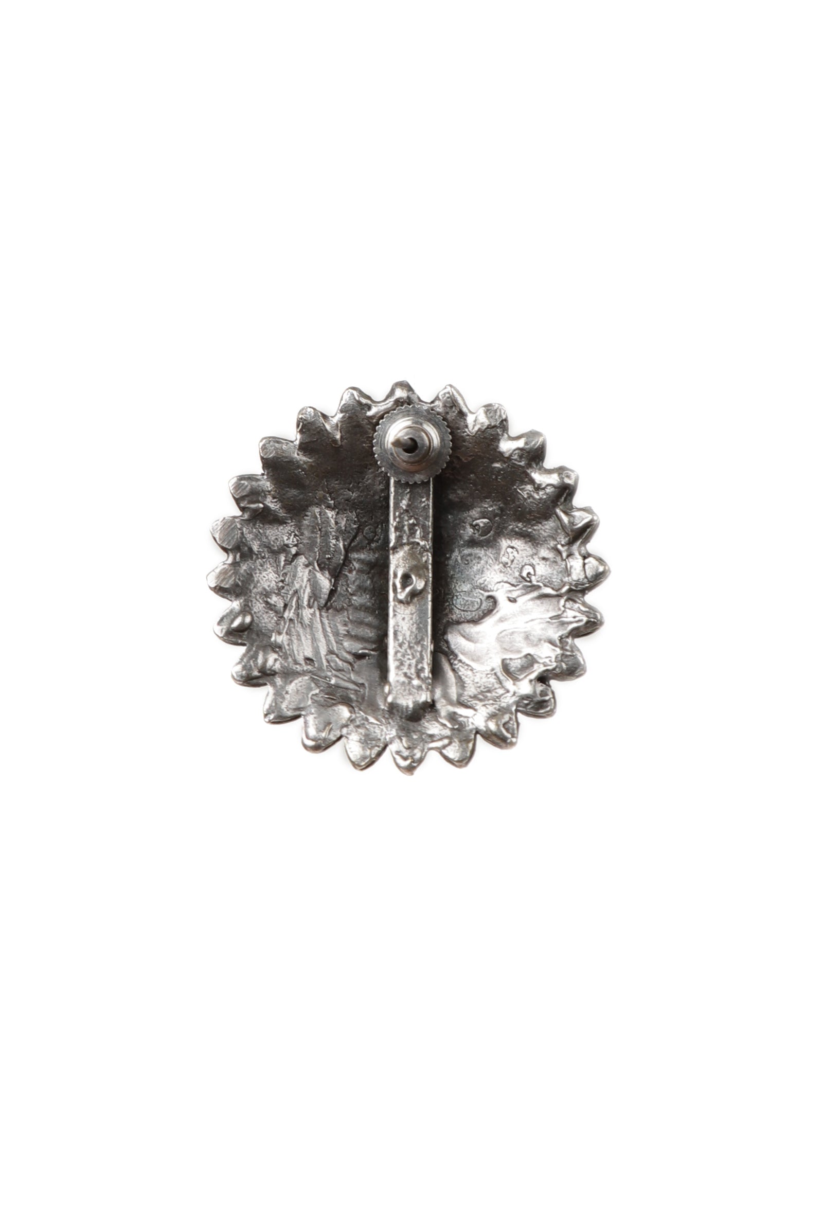 Dahlia Oxidized Flower Stud Earrings