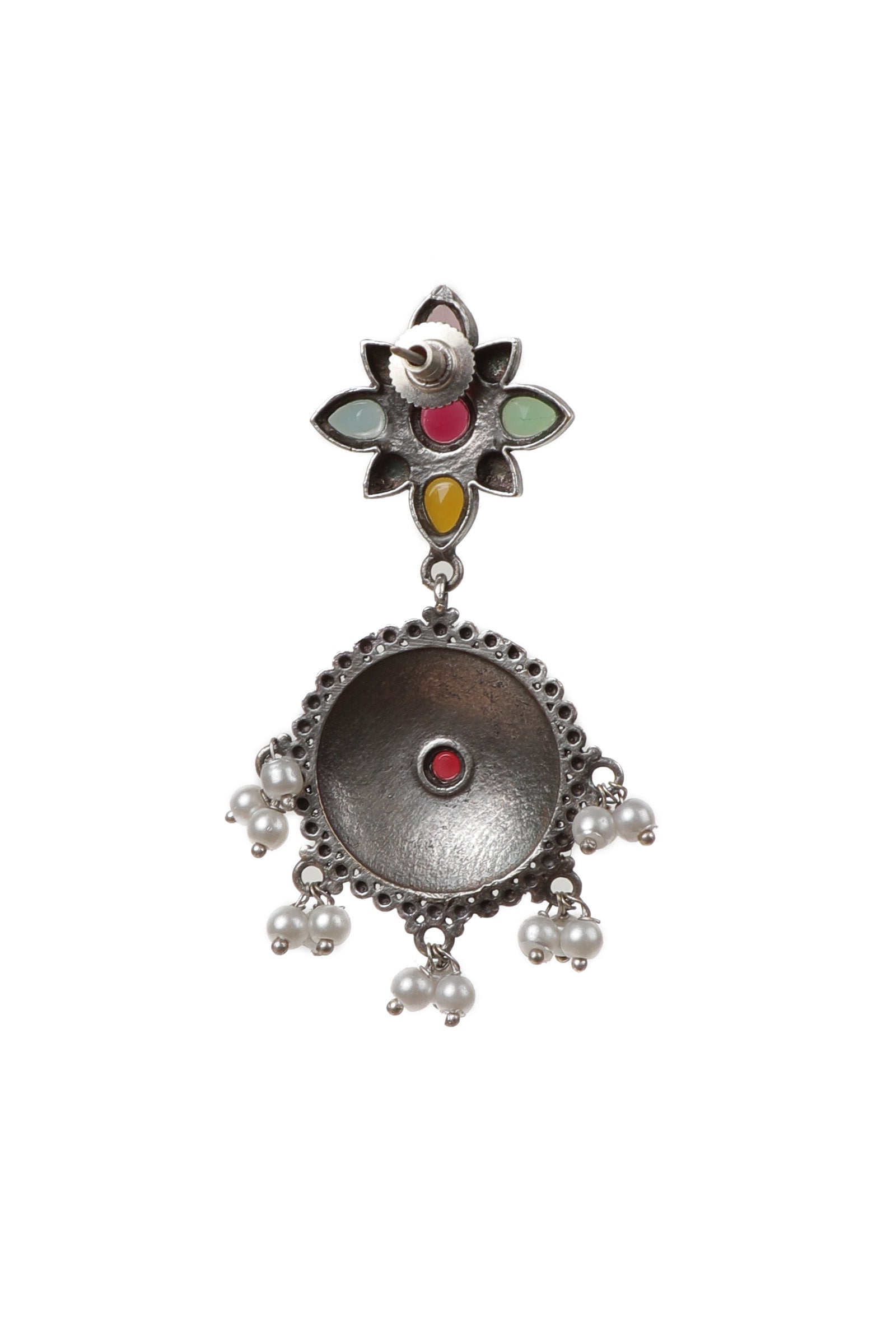 Panchratani Kundan Ethnic Pearl Danglers