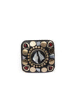 Square Shaped Laq Fashionable Light Weight Multi Color Ring