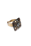 Square Shaped Laq Fashionable Light Weight Multi Color Ring