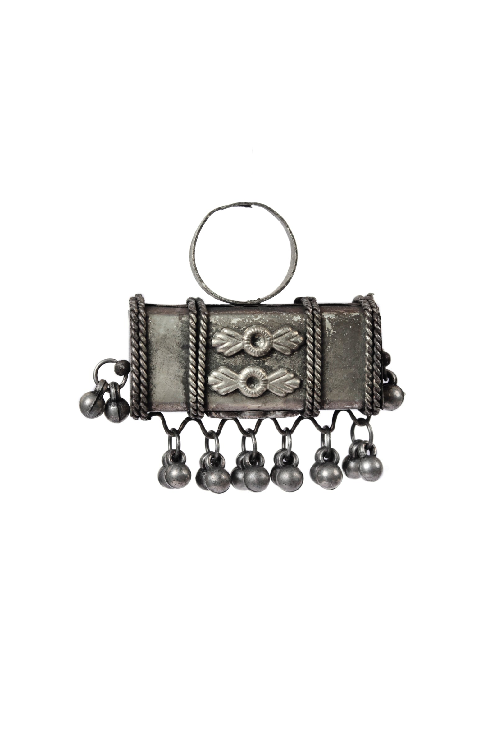 Silver Look Like Designer Lightweight Adjustable Briefcase Shaped Size Partywear Ring