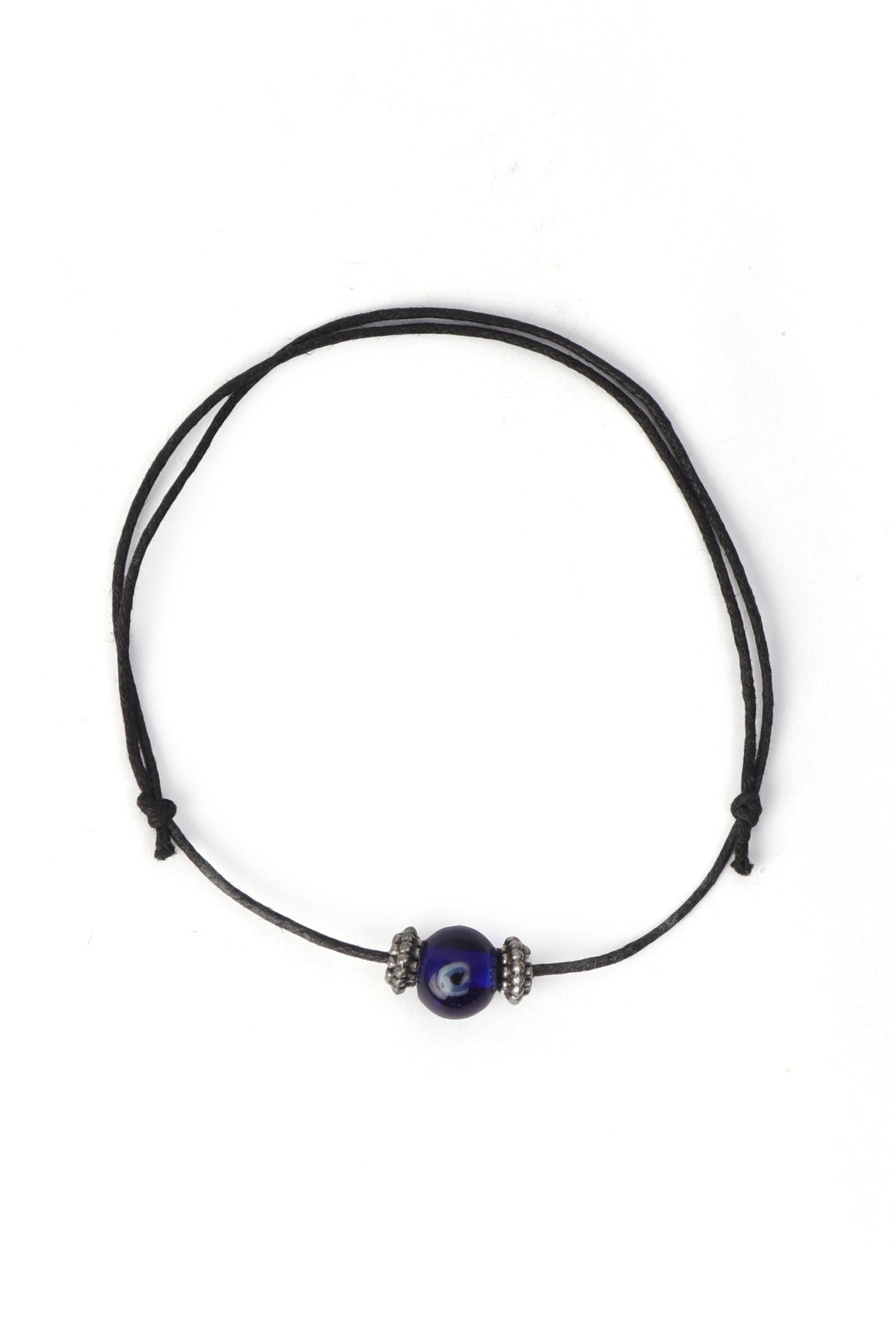 Adjustable Evil Eye Protection Anklet with Nazar Battu Black Thread