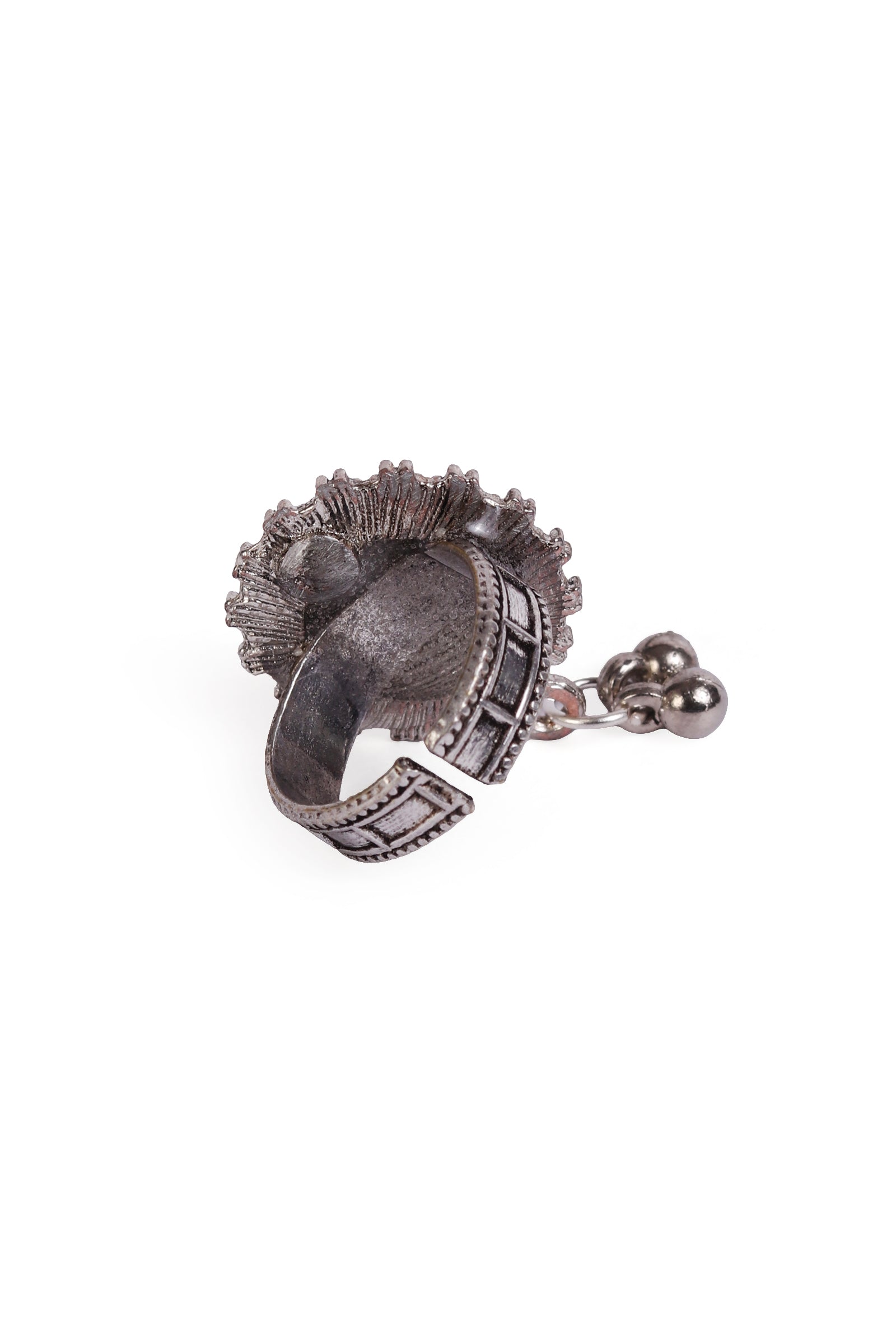 Baahubali German Silver Adjustable Toe Ring