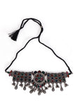 Tribal Radiance Oxidized Necklace And Earrings