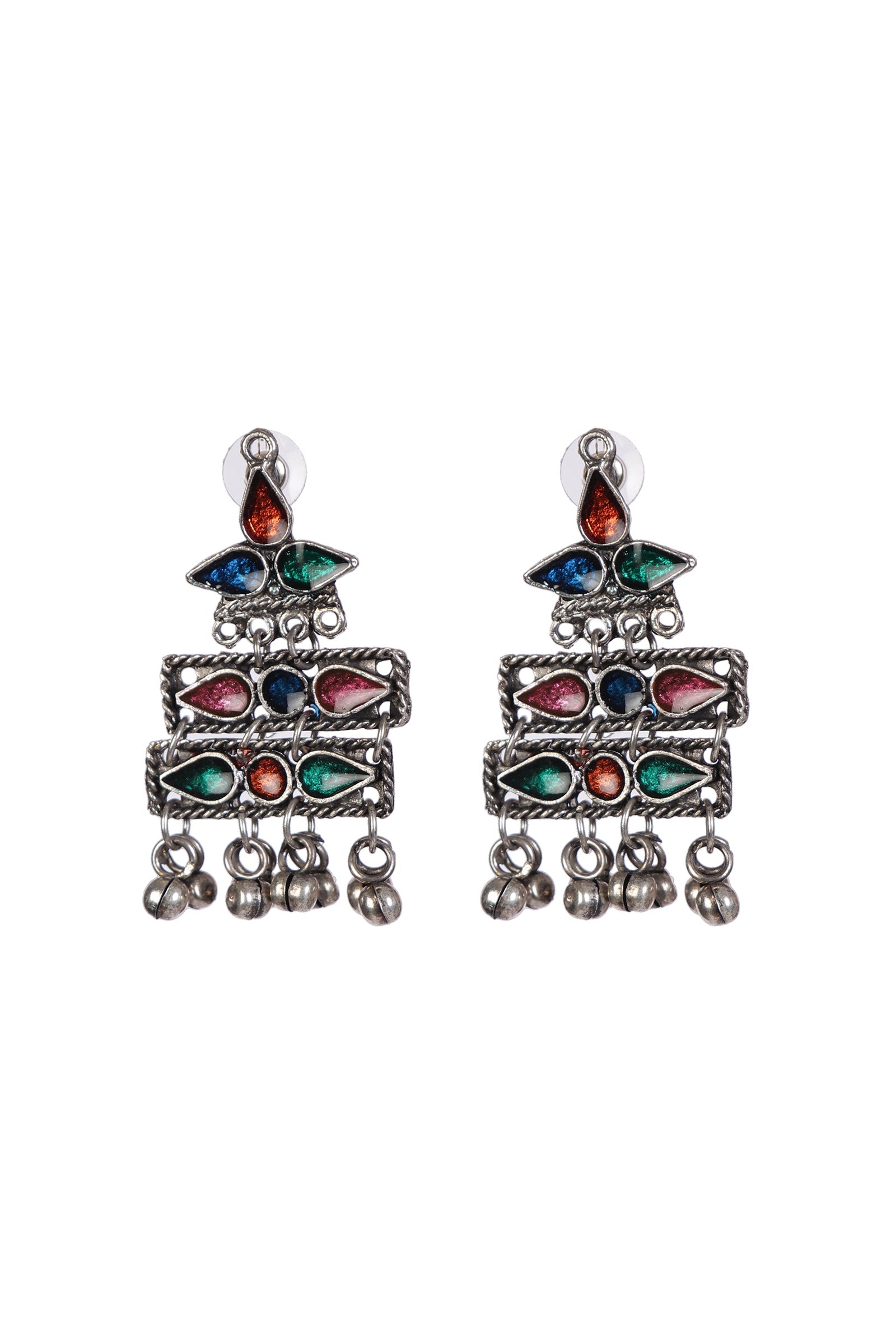 Tribal Radiance Oxidized Necklace And Earrings