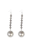 Tribal Sunburst Oxidized Earrings