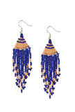 Purple Beaded Danglers