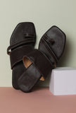 Umber Brown Cruelty Free Leather Strap Heels