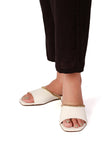 Irish White Gold Chain Cruelty-Free Leather Flats