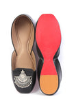 Timeless Black Jutti with Silver Details and Ghungroo