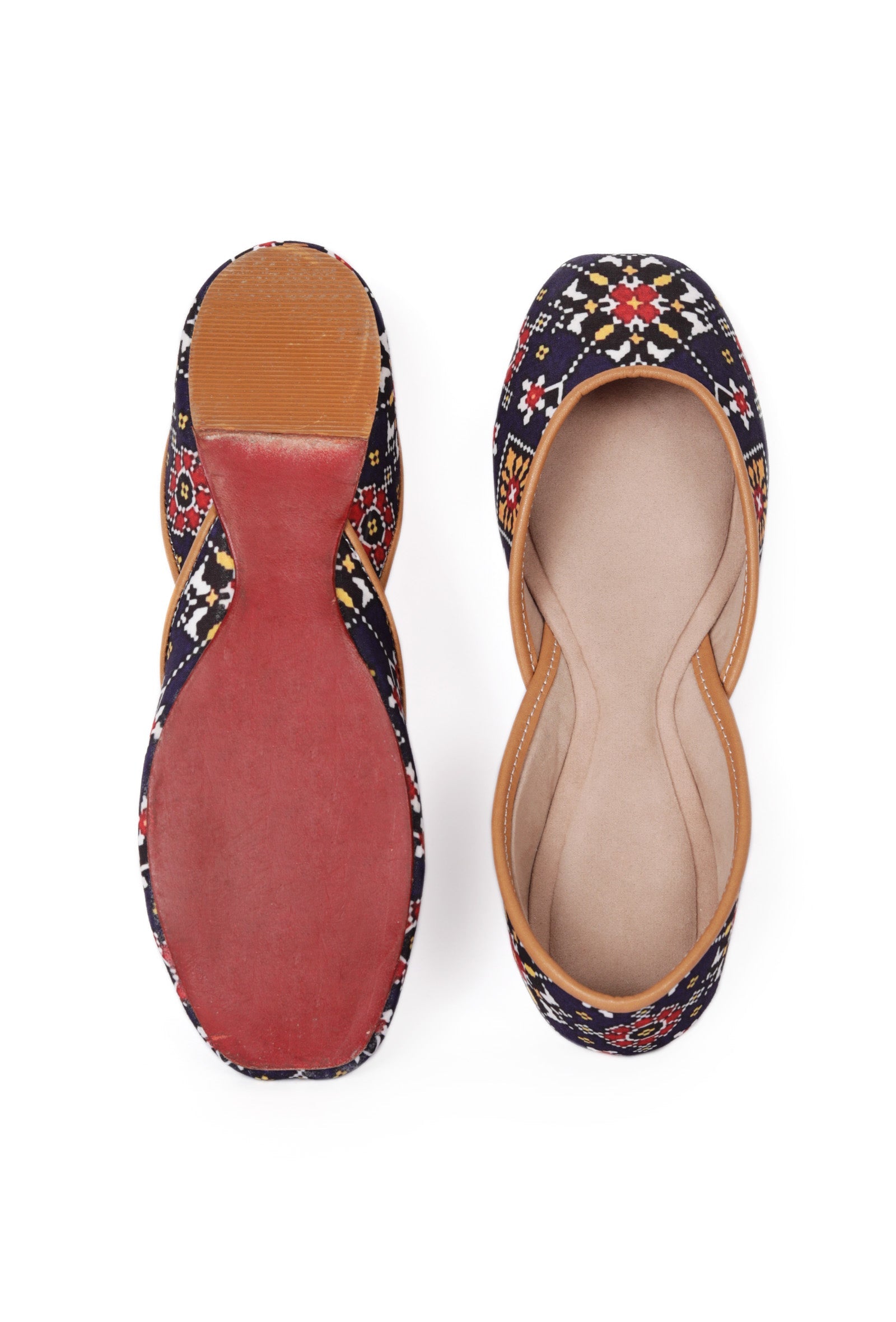 Blue Silk Patola Print Juttie