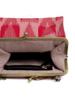 Crimson Red Ikat Square Clutch Bag