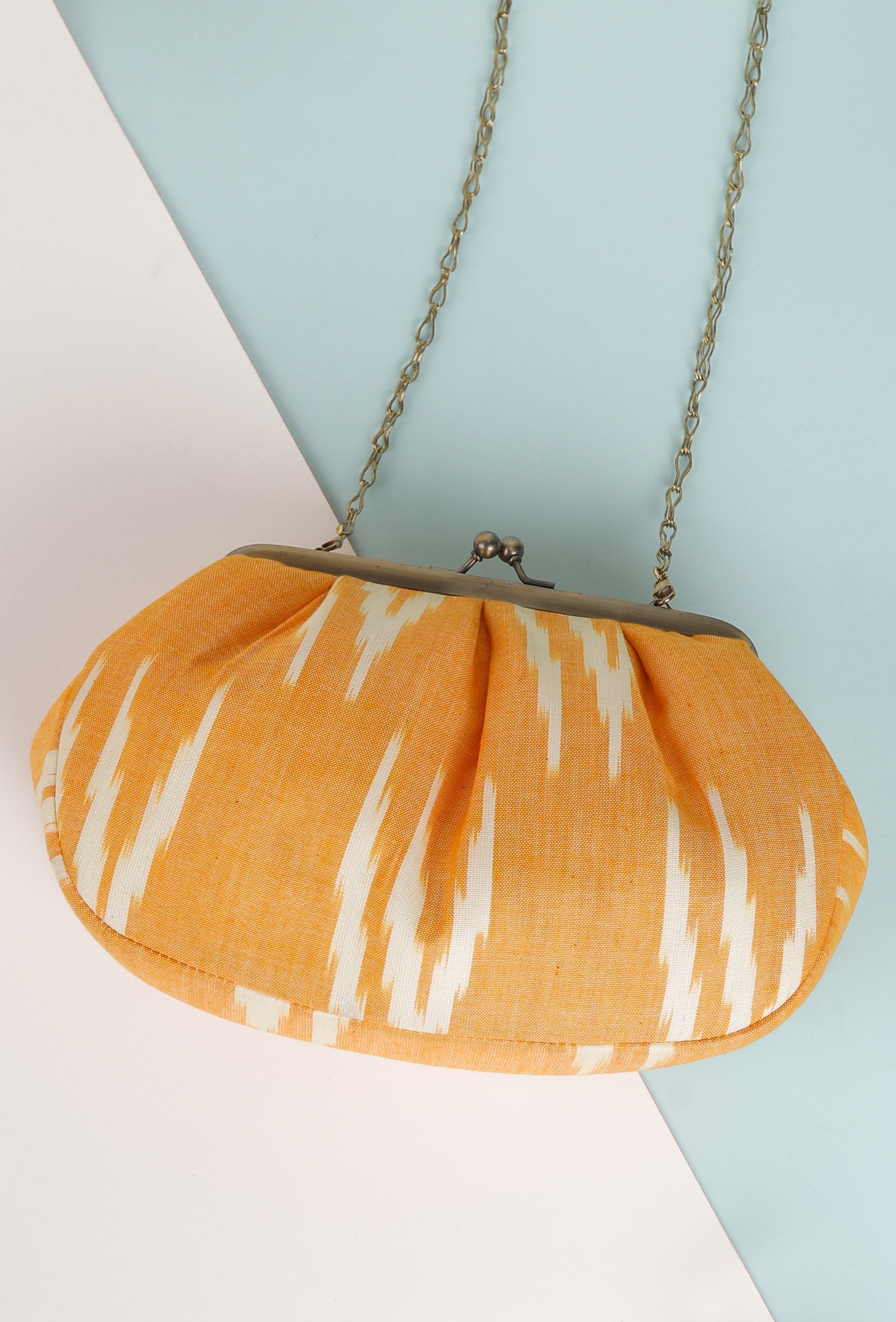 Tuscan Yellow Ikat Clutch Bag