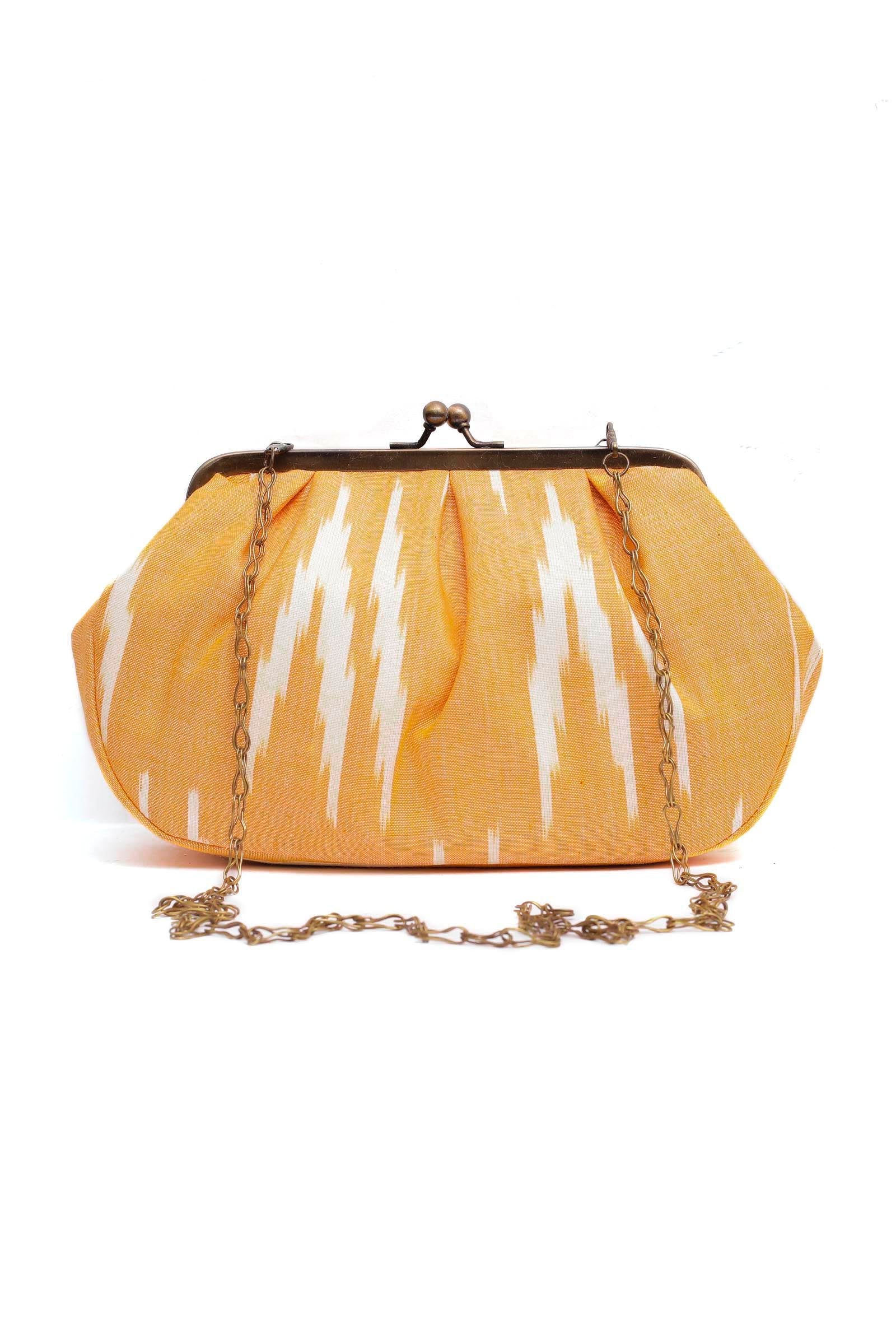 Tuscan Yellow Ikat Clutch Bag