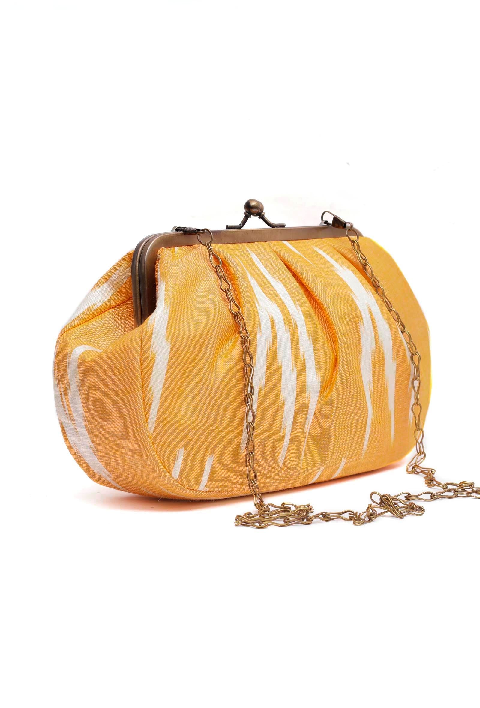 Tuscan Yellow Ikat Clutch Bag