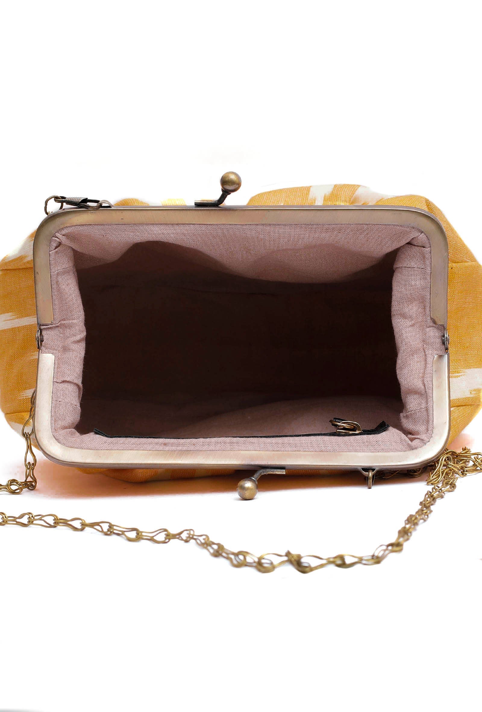 Tuscan Yellow Ikat Clutch Bag