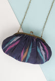 Violet Ikat Contrast Clutch