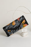 Black with Blue Tilla Embroidery Velvet Clutch