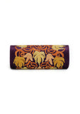 Violet Tila Embroidery Velvet Clutch