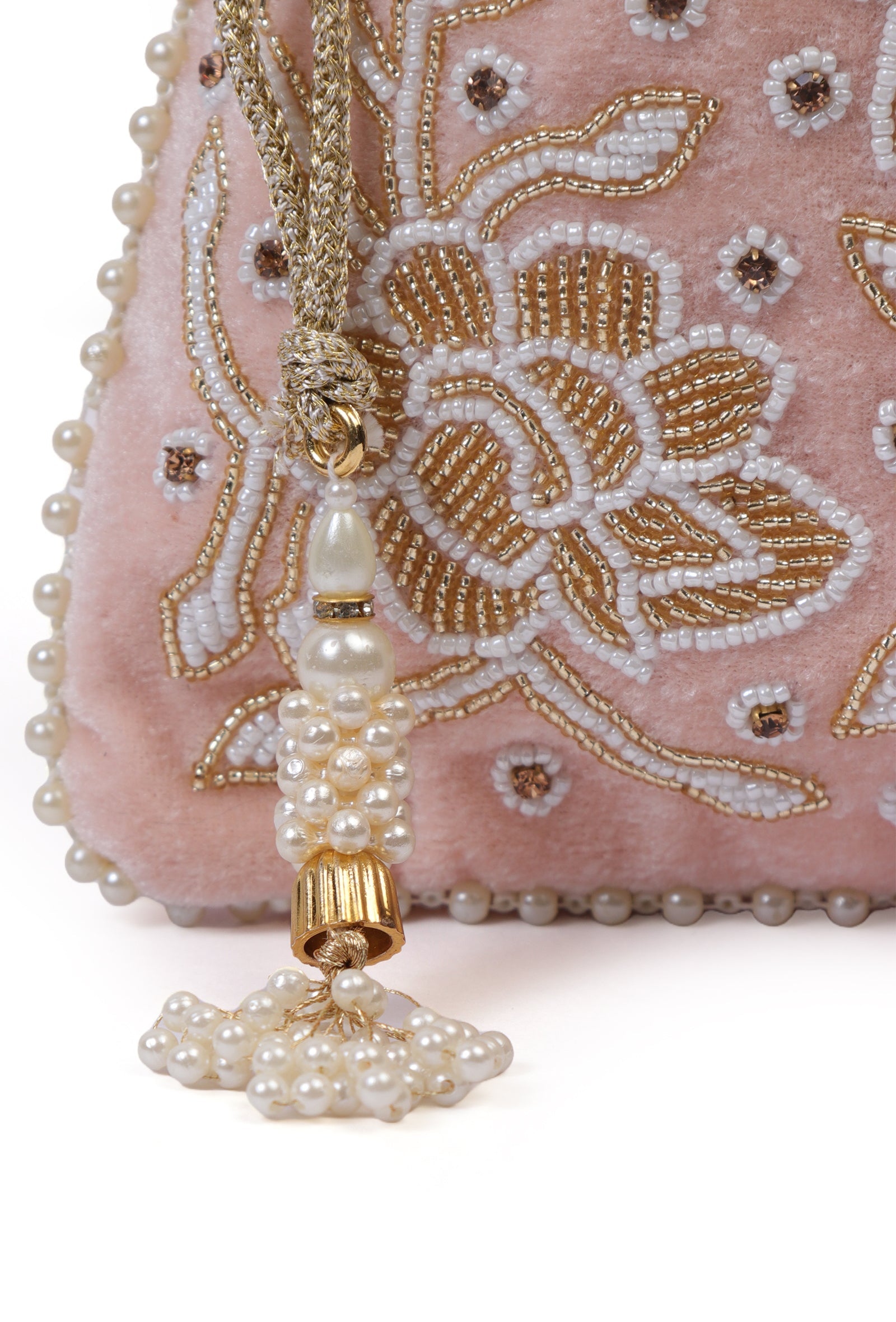 Serene Pink Stone Potli